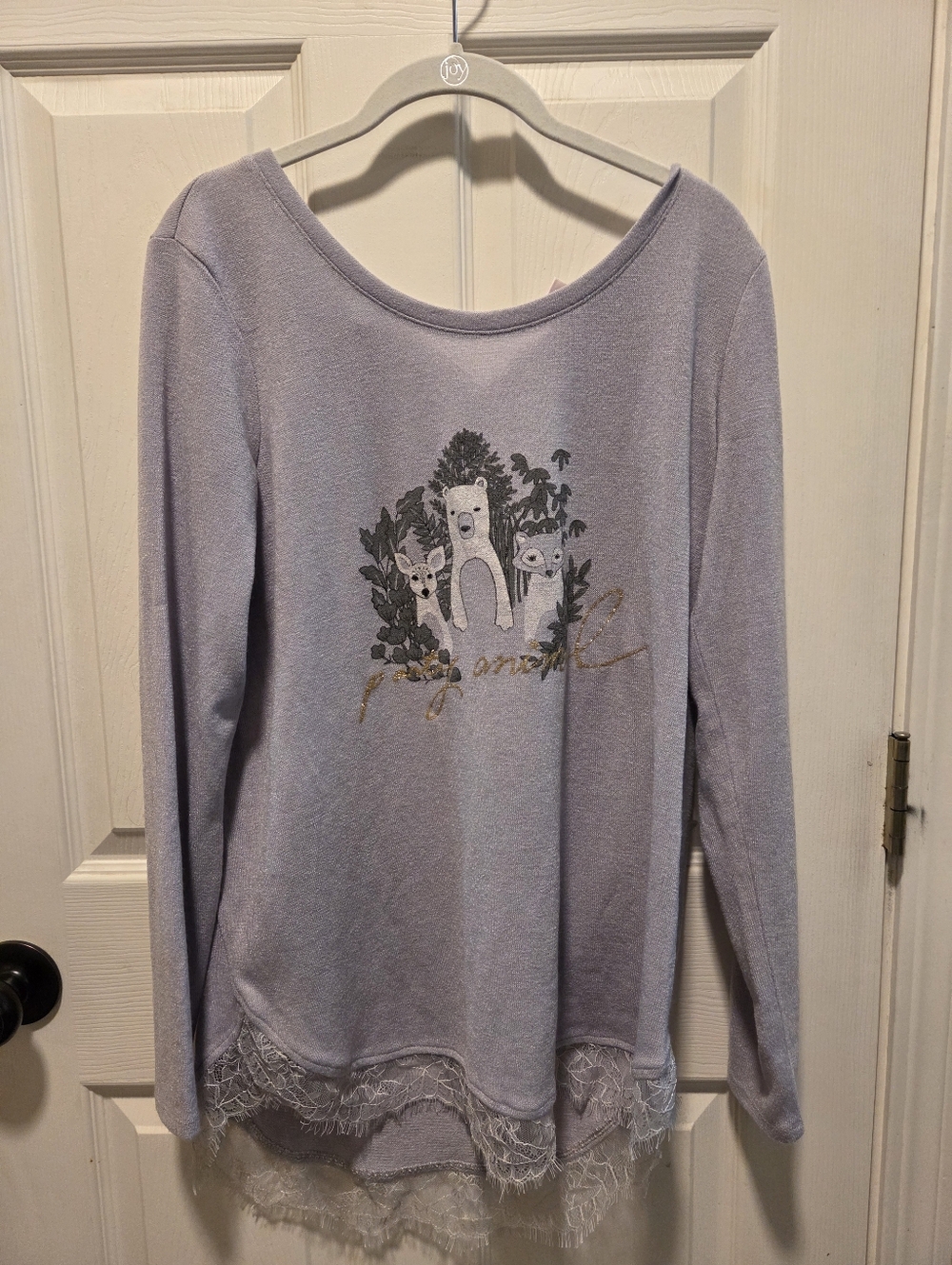Size Large Party Animal Sweater With tie Back